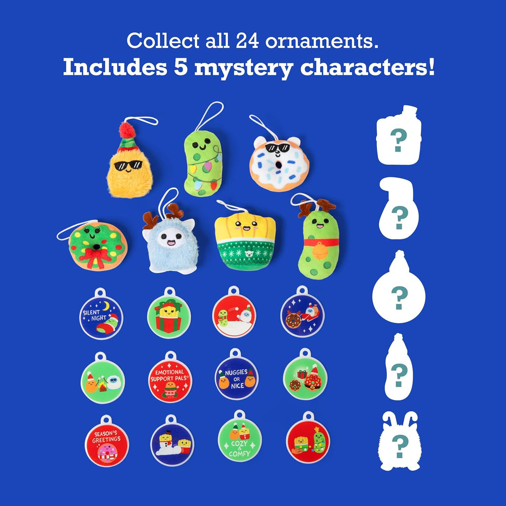 Relatable Emotional Support Advent Calendar - 24 Mini Plush Toys & Ornaments | Perfect Stocking Stuffer for All Ages