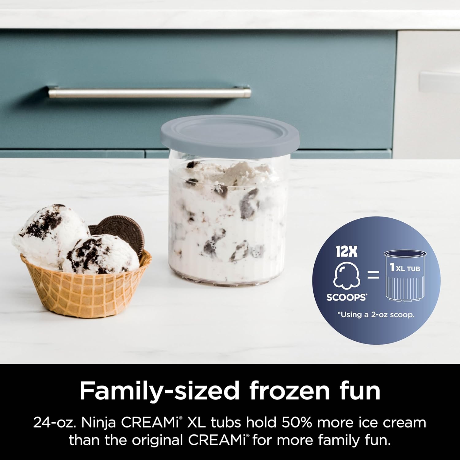 Ninja CREAMi Deluxe Ice Cream Maker - 11-in-1 Frozen Treat Machine with 4 Family-Sized Tubs, Silver