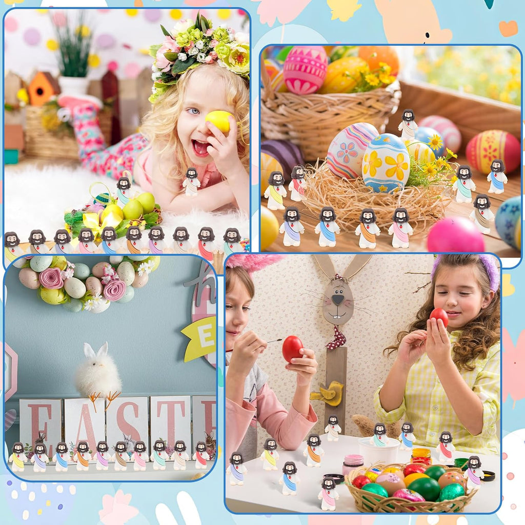 Owurha Pocket Jesus Mini Figures - 100 Pcs Original Design Religious Party Favors | Baptism & Easter Gifts