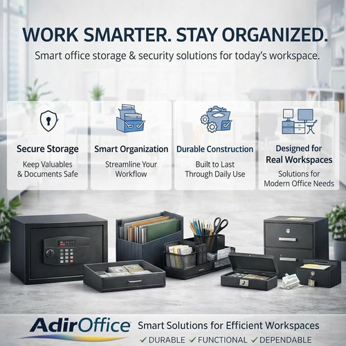 Adir Corp. Blueprint Storage Bin Organizer - Vertical File Box for Blueprints & Posters - Cardboard Holder