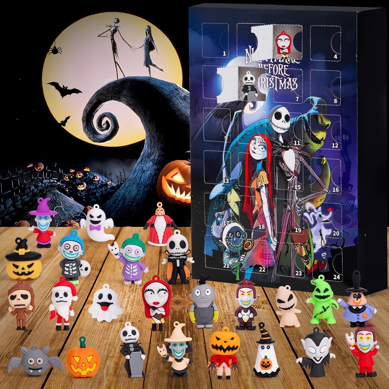 Nightmare Before Christmas Advent Calendar - 24 Collectible Surprises for Kids & Adults | Holiday Countdown
