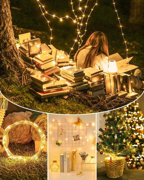 60 LED Fairy Lights by [Brand Name] - Battery Operated, Waterproof Twinkle Lights | 20FT for Indoor/Outdoor Use
