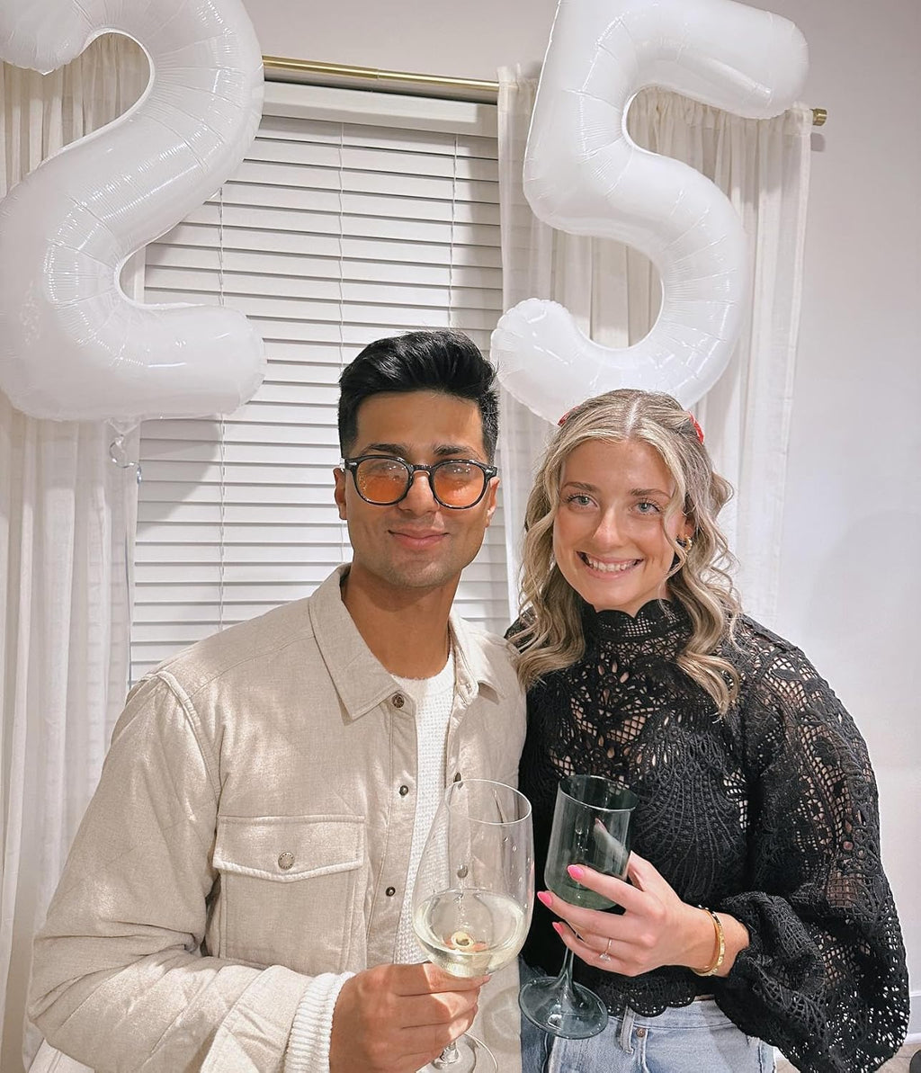 Number 16 Balloon - 40 Inch White Birthday Decoration for 16th Party Supplies - Perfect for Boys & Girls
