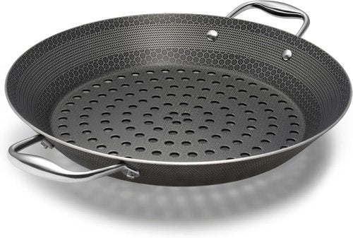 HexClad Hybrid Nonstick Grill Pan - Dishwasher-Safe & Oven-Safe Up to 900°F | Perfect for BBQ Cooking