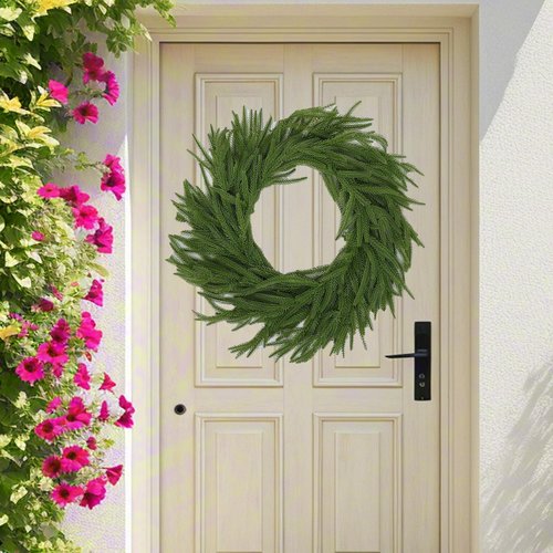 6 Ft Christmas Garlands Artificial Norfolk Pine Garland, Real Touch Green Faux Greenery Garland for Table, Mantle, Wall, Indoor, Outdoor Winter Christmas Decorations