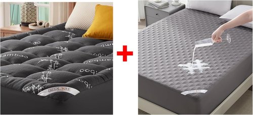 BEDLORE Queen Size Mattress Topper - Waterproof Protection for Ultimate Comfort