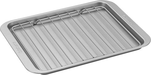 Cuisinart Toaster Oven Broiling Pan with Rack - Silver, 11.2" L x 8.6" W x 0.06" H