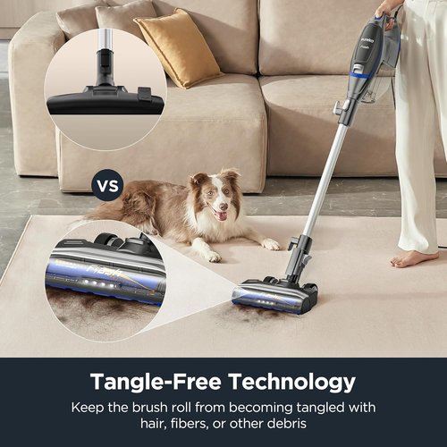 Eureka Corded Stick Vacuum Cleaner - Lightweight Pet Hair Removal with Powerful Suction | Blue, NES520BL