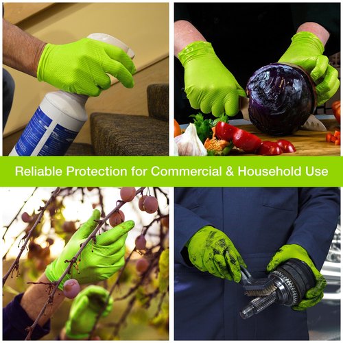 1st Choice Green Nitrile Gloves, Disposable Latex Free, 100 Count, Large
