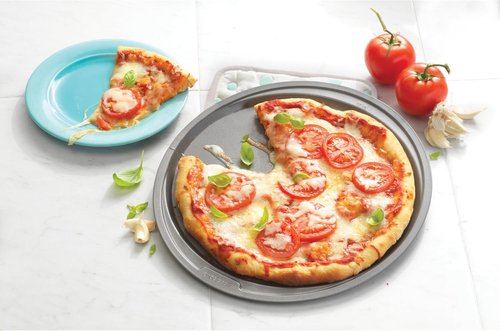 GoodCook Nonstick Steel Pizza Pan - 12-Inch Gray Design for Perfectly Baked Pizzas