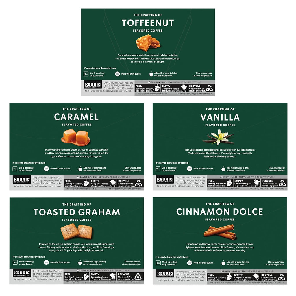 Starbucks K-Cup Coffee Pods - Flavored Hot or Iced Coffee Variety Pack | 40 Count
