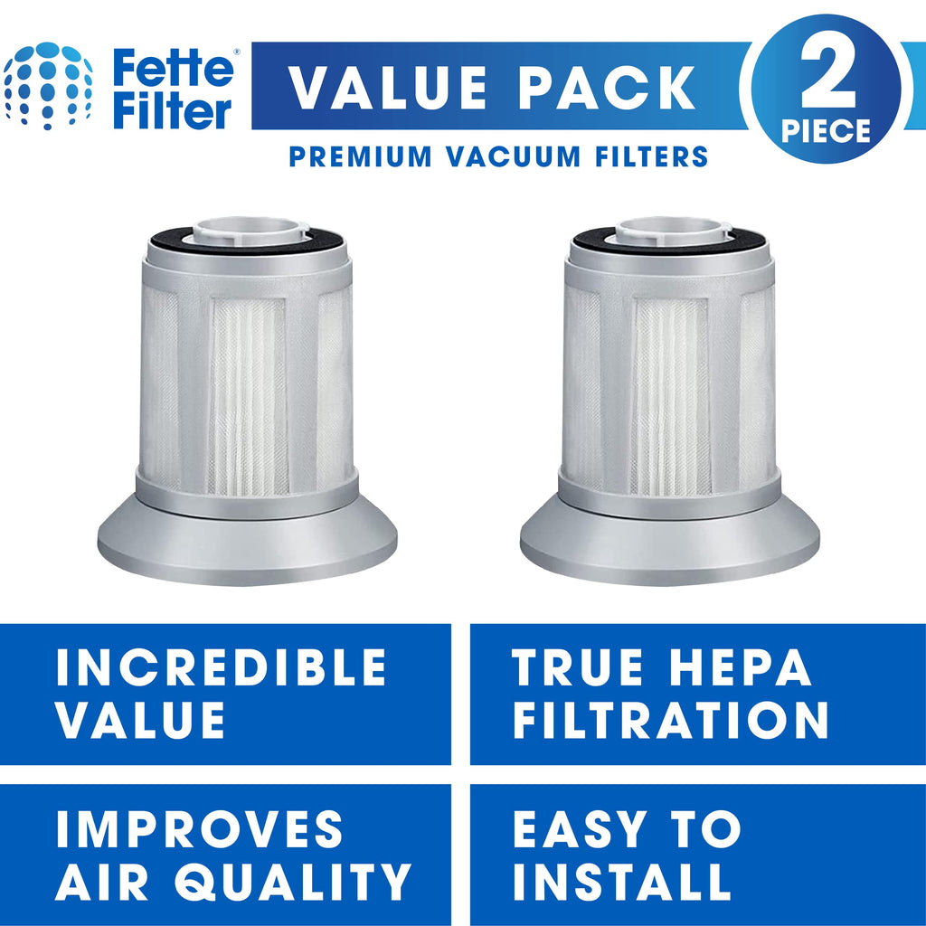 Fette Filter - 2- Pack Filter with Bissell 2156A, 1665, 16652, 1665W, 2156E Canister Vacuum, Compare to Part 1613056 for Bissell Zing, AeroSwift, and Powerforce Canister Vacuums - Pack of 2