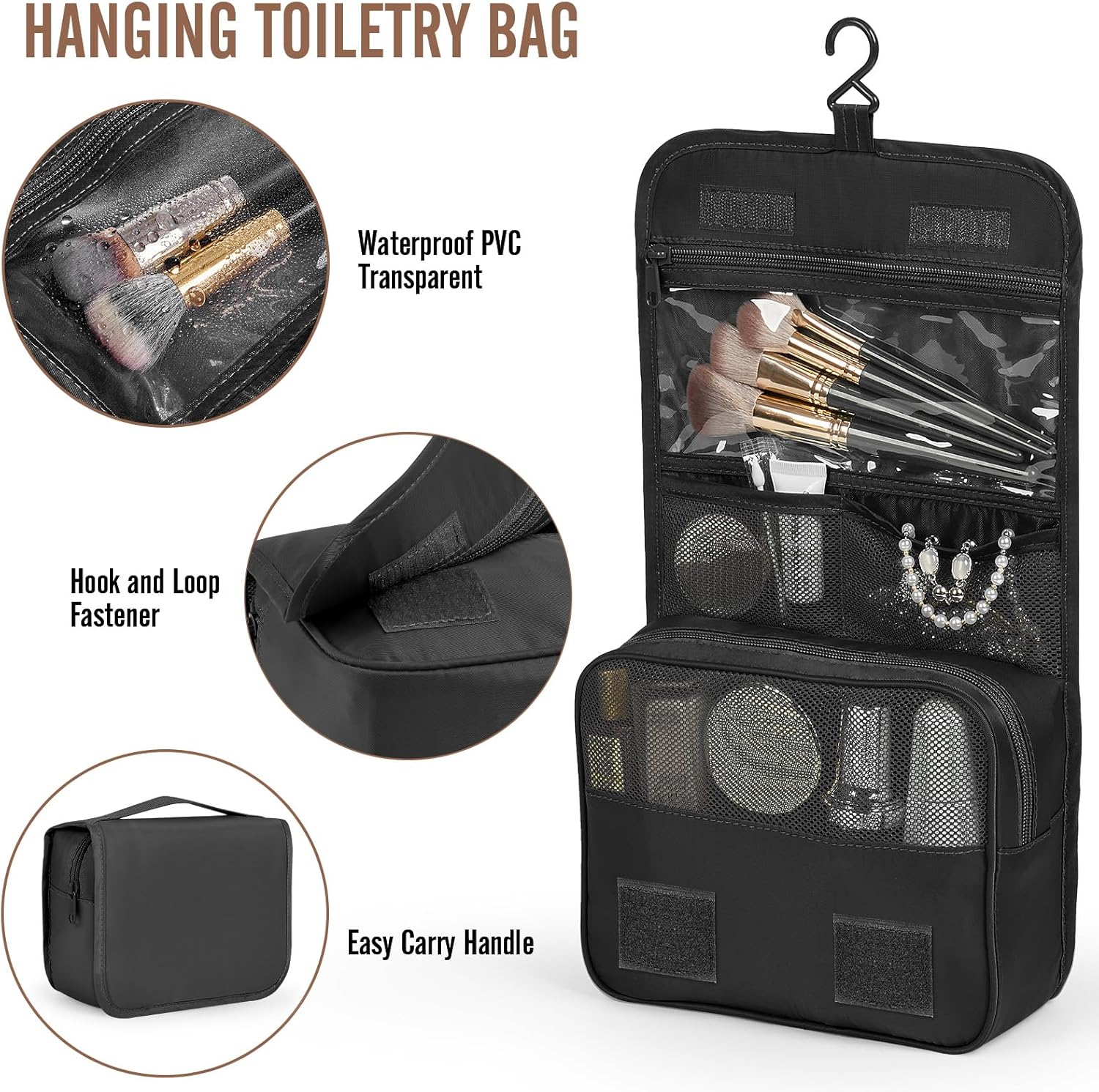 Veken Packing Cubes - Travel Organizer Bags Set with Laundry & Toiletry Bags | 10-Piece Set in 4 Sizes