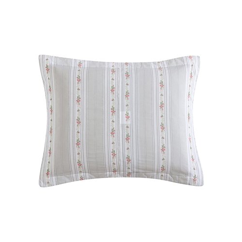 Laura Ashley- King Quilt Set, Reversible Cotton Bedding with Matching Sham(s), Lightweight Home Decor for All Seasons, Coquette Room Decor (Melany Pink, King)