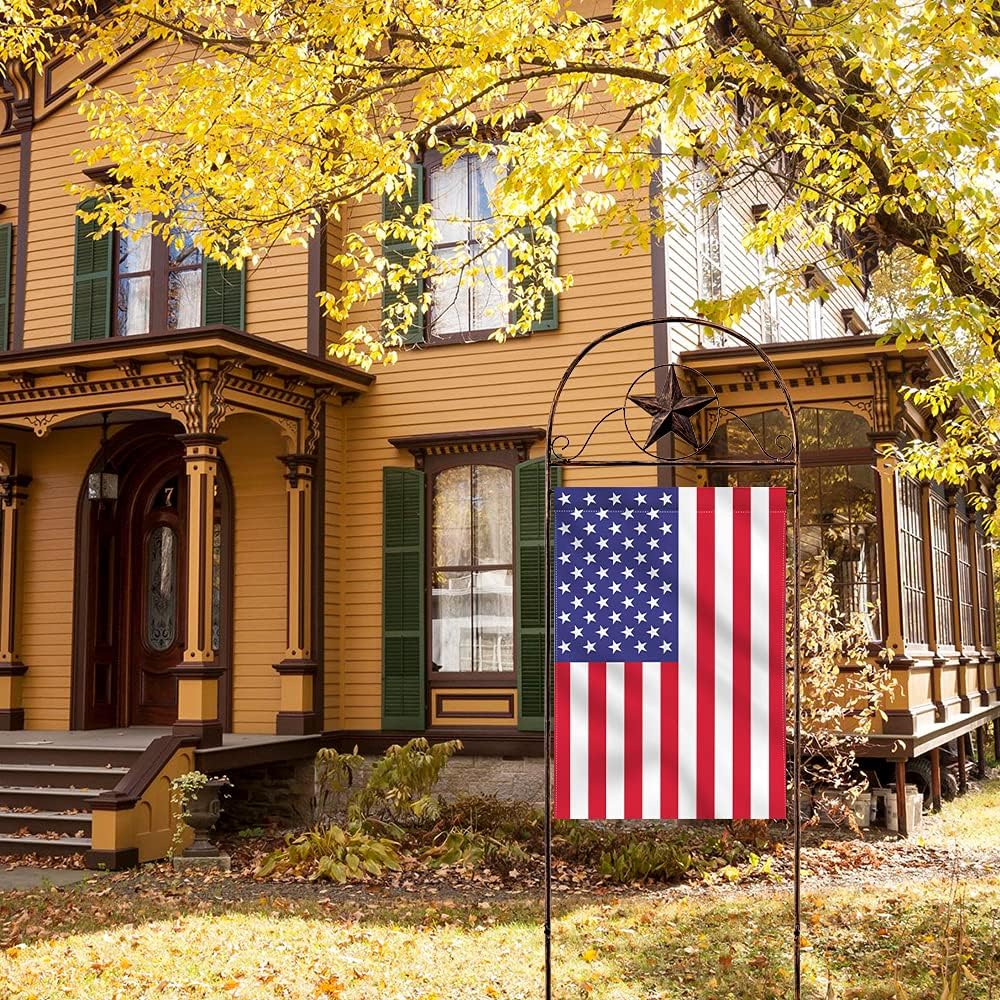 YEAHOME Garden Flag Holder Stand - Weather-Proof Metal Flag Pole for Outdoor Decor | Durable Powder-Coated Design