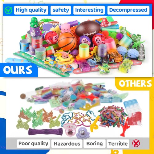 Amy&Benton 200PCS Party Favors for Kids | Fun Goodie Bag Stuffers & Classroom Prizes