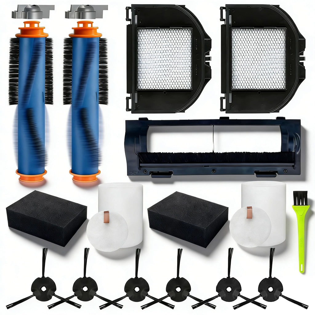 Replacement Parts Accessories for Shark Matrix AV2310AE/RV2310AE/UR2360S Ultra /UR2350AE,2 Main Brushes, 2 Dustbin Filters, 6 Side Brushes,2 sets Foam filters 1 Main Brush Cover