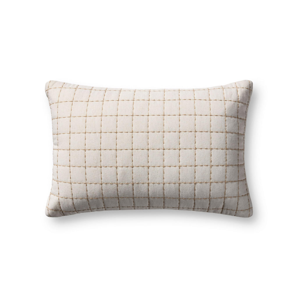 Loloi Magnolia Home by Joanna Gaines Hattie Collection PMH0075 Natural 13'' x 21'' Cover Only Pillow