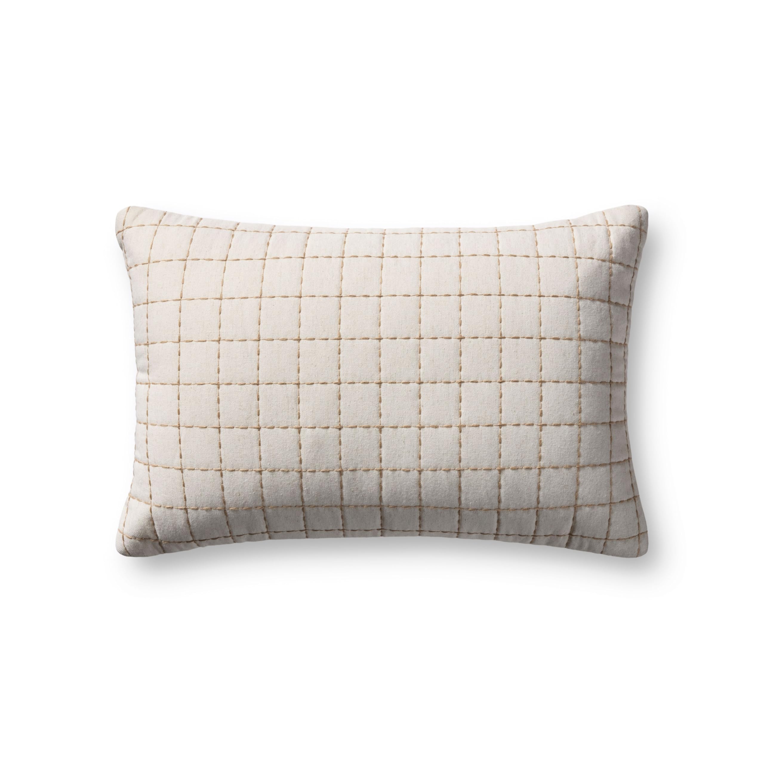 Loloi Magnolia Home by Joanna Gaines Hattie Collection PMH0075 Natural 13'' x 21'' Cover Only Pillow