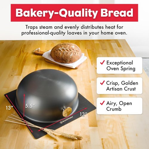 Brod & Taylor Ultralight Baking Shell - Perfect Sourdough Bread (Boule) Without Preheating
