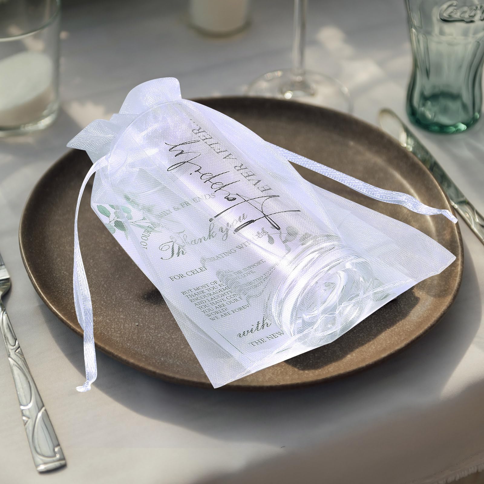 Sliner 100 Set Wedding Favors for Guests Bulk 2oz Acrylic Happily ever after Shot Glasses with Thank You Cards Organza Bags wedding gifts for Guest Souvenirs Newlyweds Bridal Shower Party