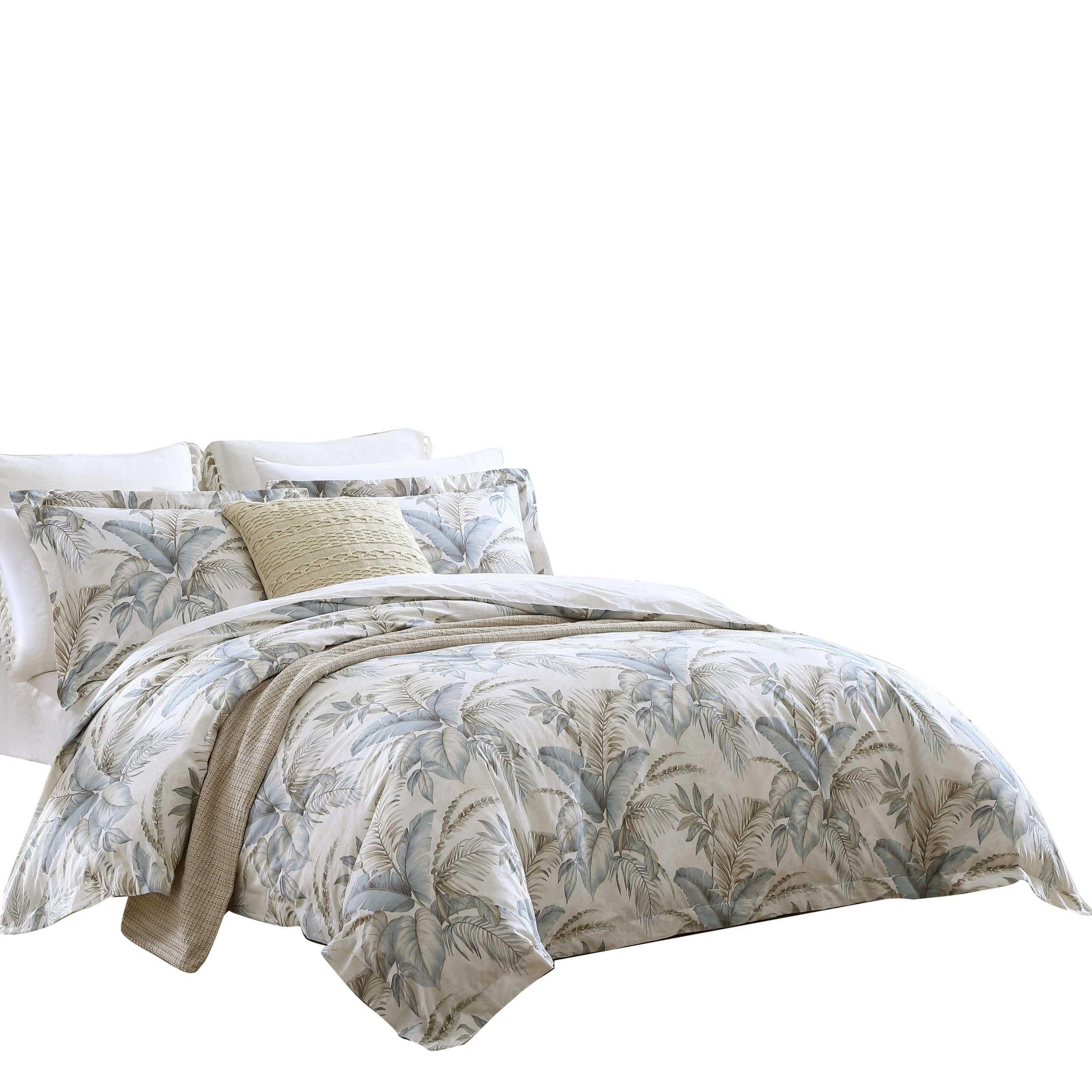 Tommy Bahama - King Duvet Cover Set, Cotton Bedding with Matching Shams & Button Closure, Super Soft Bedding Set (Bakers Bluff Blue, King)