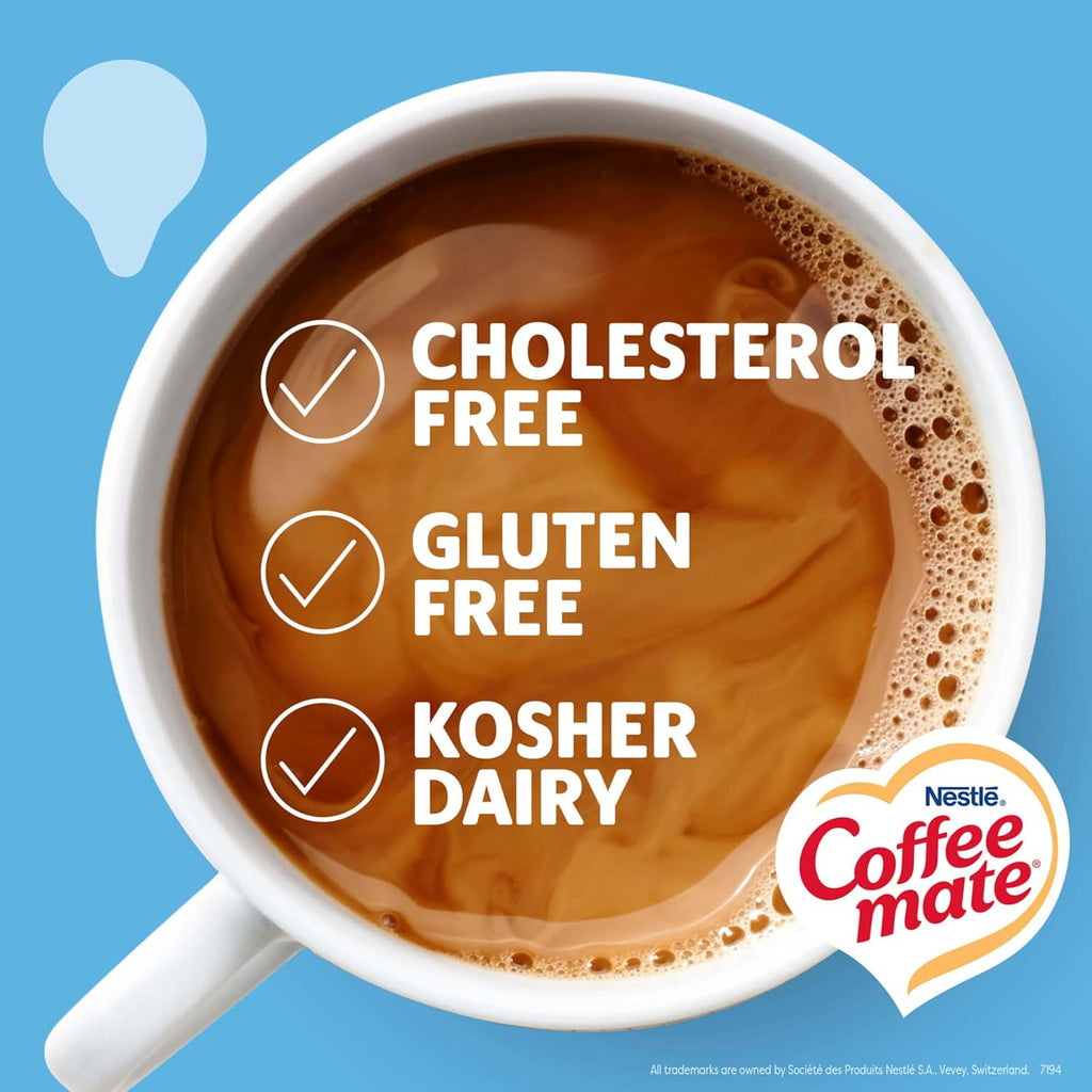 Nestle Coffee Mate French Vanilla Liquid Creamer Singles - Non-Dairy, No Refrigeration, 0.375 fl oz (Pack of 180)