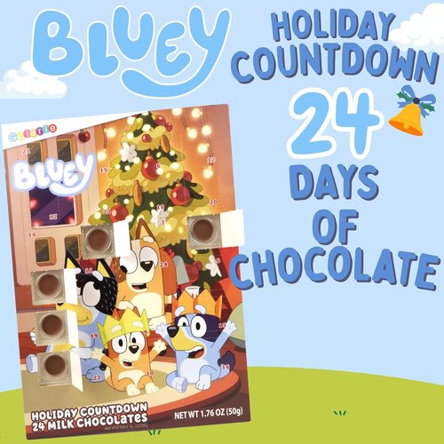 Galerie Bluey Advent Calendar - Countdown to Christmas 2025 with 24 Days of Chocolate | 1.76 Ounces
