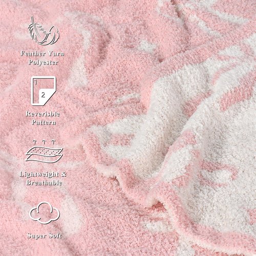Pink Bow Baby Blanket – Cozy Knitted Bow Throw for Baby Girls, Nursery Décor, & Newborn Gifts – Ultra-Soft, 30x40 Inch