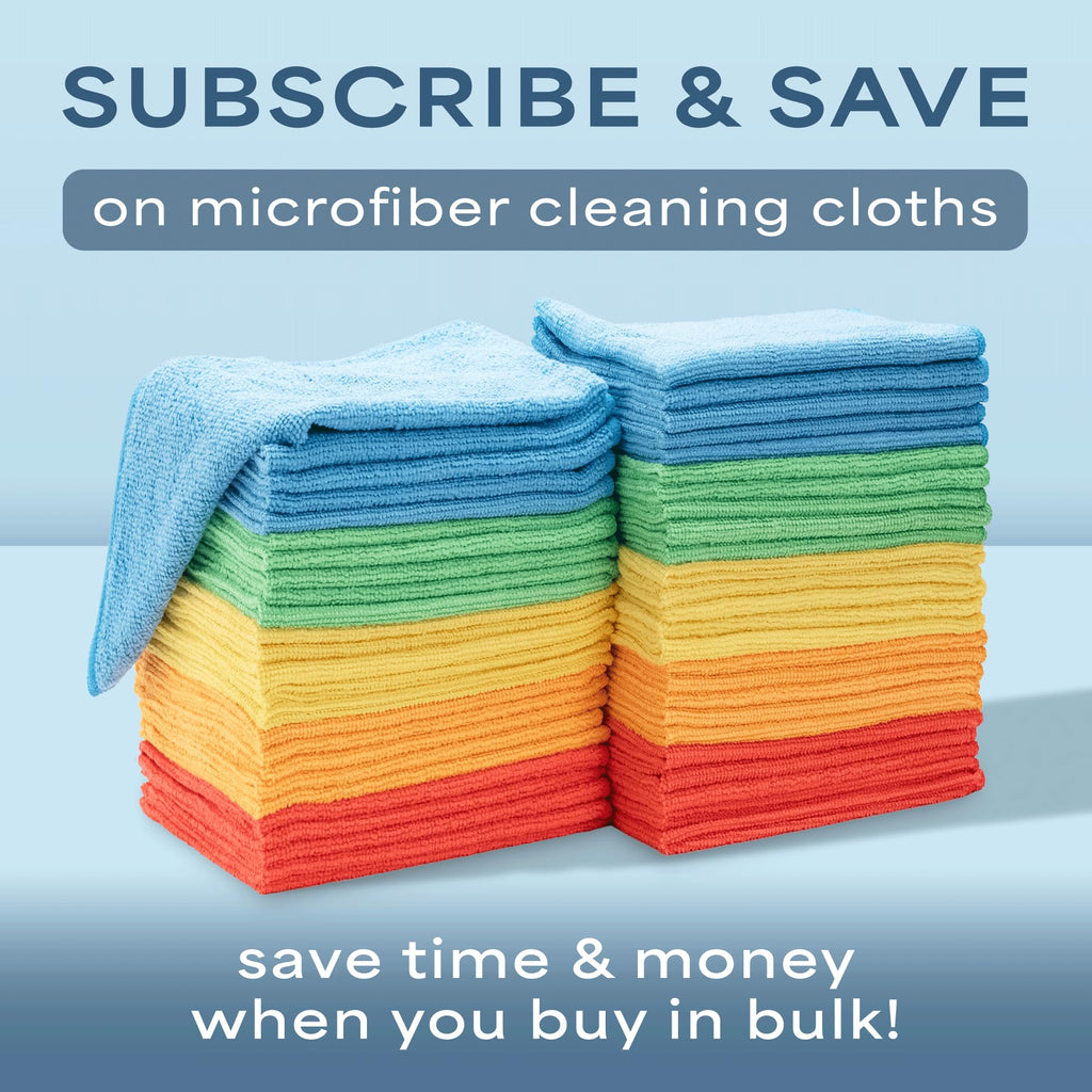 S&T INC. 150 Pack Microfiber Cleaning Cloth, Bulk Towels for Home, Reusable Microfiber Towels for Cars, Cleaning Rags, Assorted, 11.5 Inches x 11.5 Inches, 150 Count