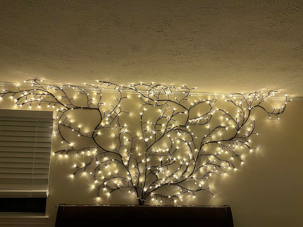 SZMiNiLED Enchanted Willow Vine Lights: Warm LED Branch Lights for Bedroom Window Frame Living Room Wall, DIY Home Decor Ideal for Fireplace, Wedding & Christmas Decor