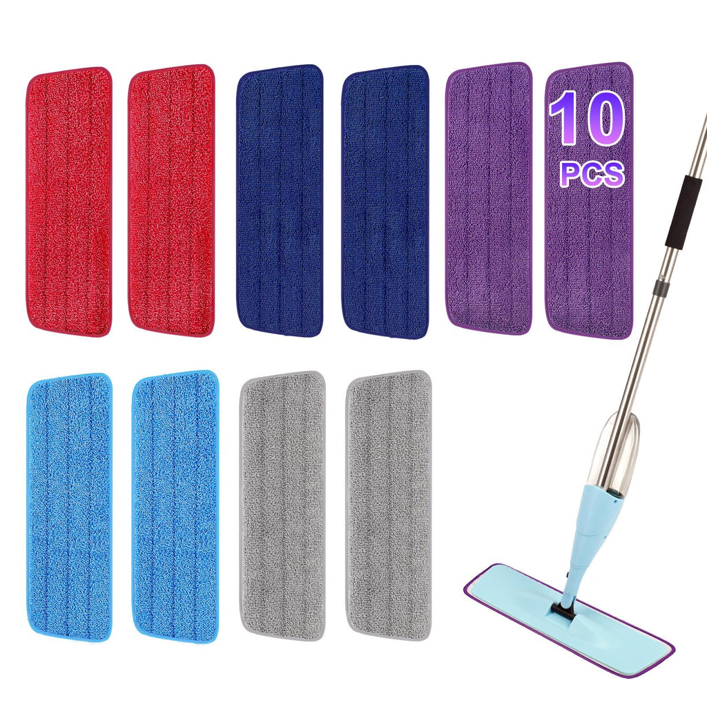 H-Gamely 16.5 inch Reusable Mop Pads Microfiber Spray Mop Replacement Heads for Wet/Dry Mops Compatible with Bona Floor Care System (5 Pack)