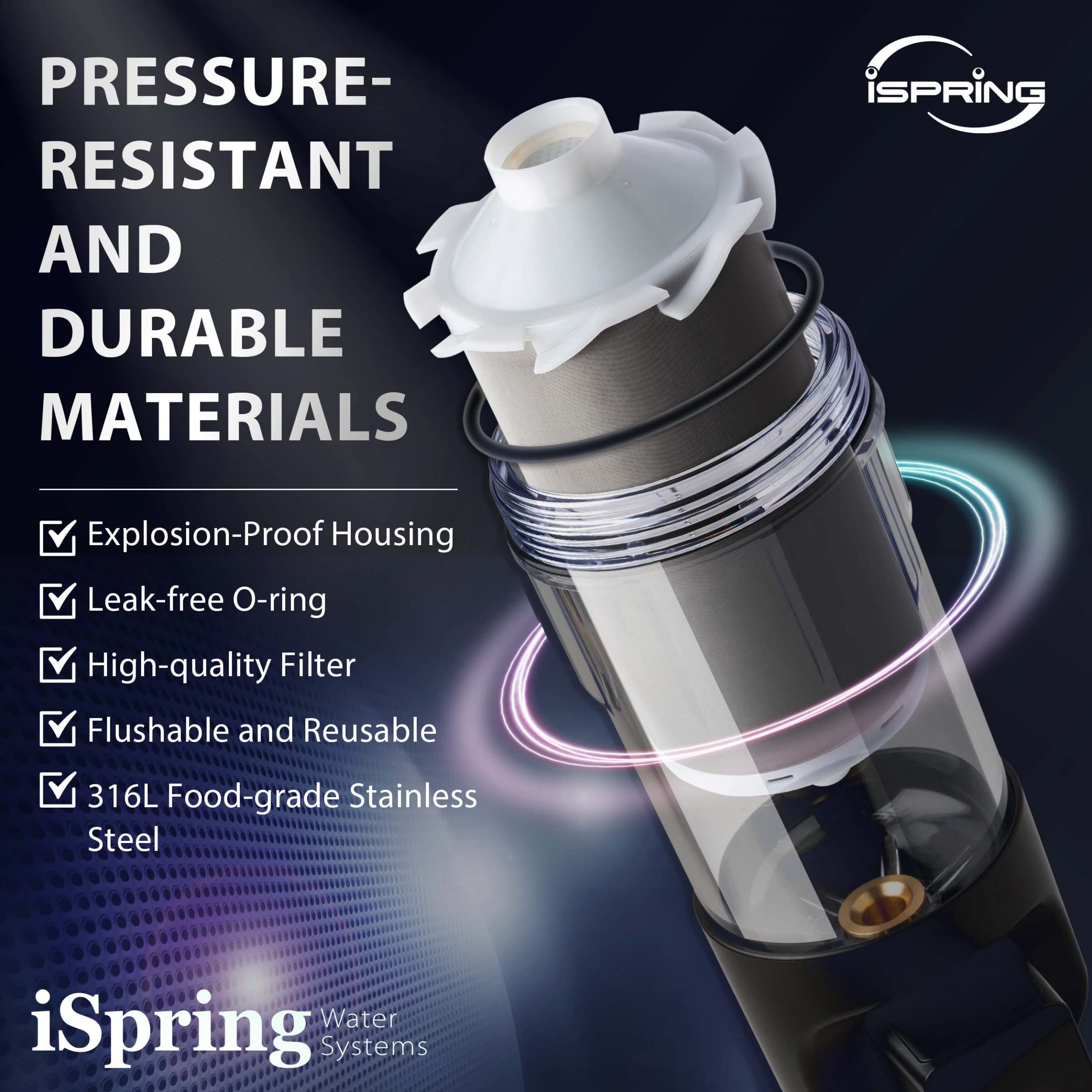 iSpring FWSP500ARJ Spin Down Sediment Filter Replacement Cartridge, 50 Micron