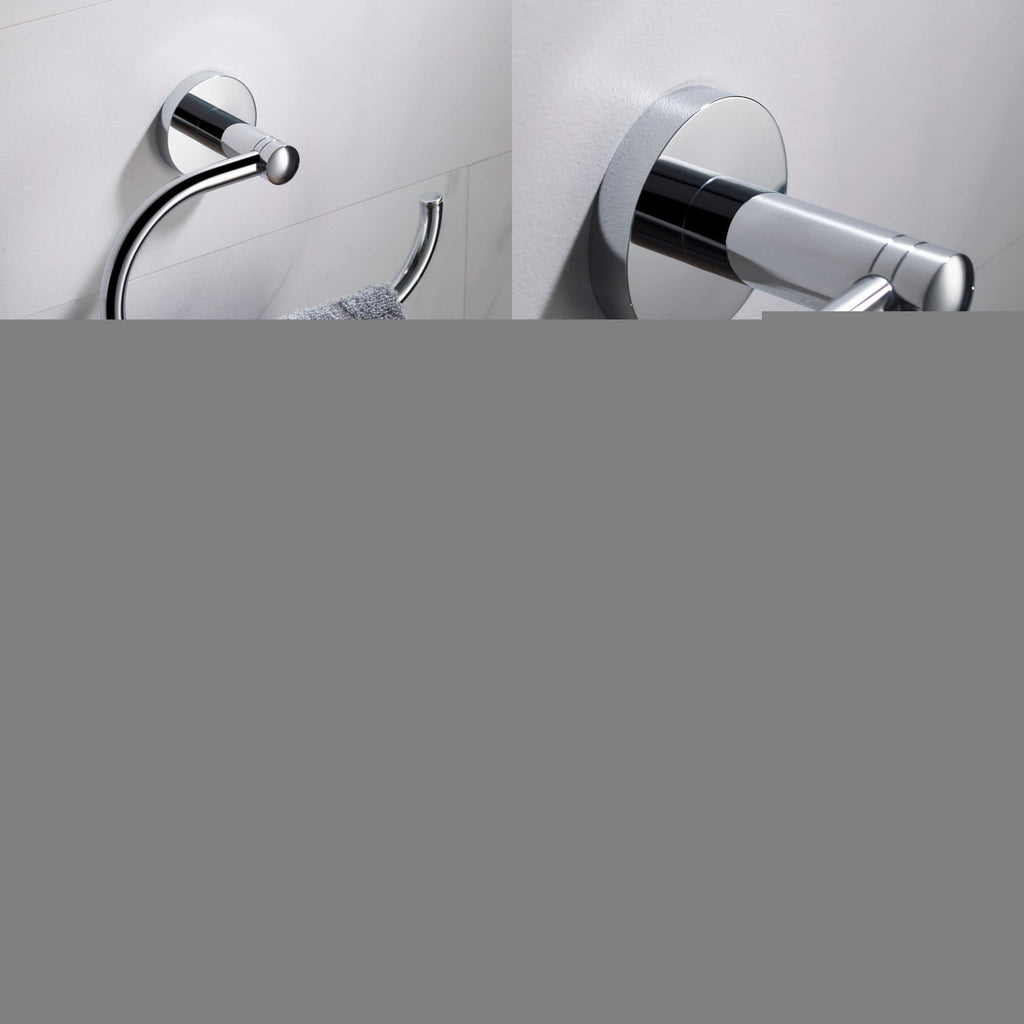 KRAUS Elie Bathroom Towel Ring, Chrome Finish, KEA-18825CH