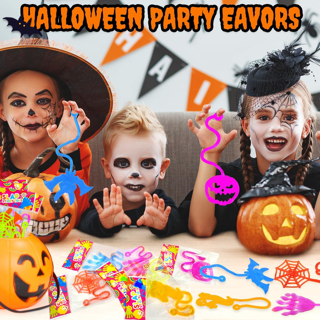 Skiennix Halloween Sticky Hands | Bulk Party Favors for Kids - 100-300 Pcs, Non-Candy Treats