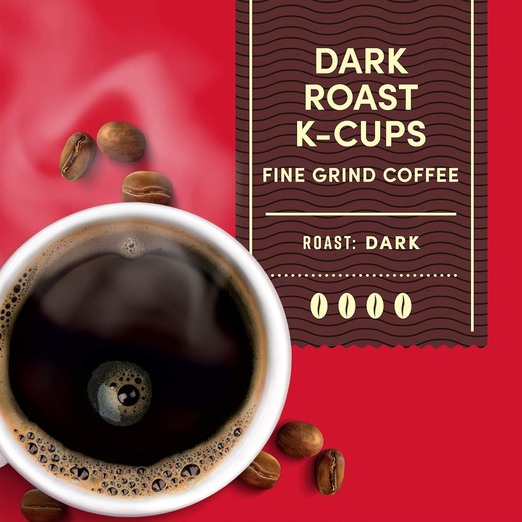 Tim Hortons Dark Roast Coffee K-Cup Pods - Single-Serve Compatible with Keurig Brewers | 100 Count