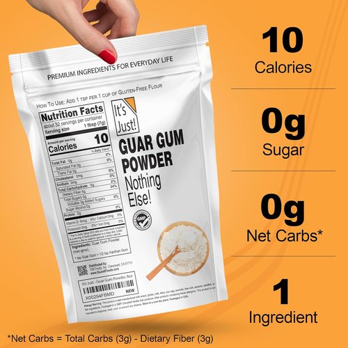 It's Just Guar Gum - Gluten-Free, Non-GMO Plant-Based Thickener for Keto Baking | 8oz