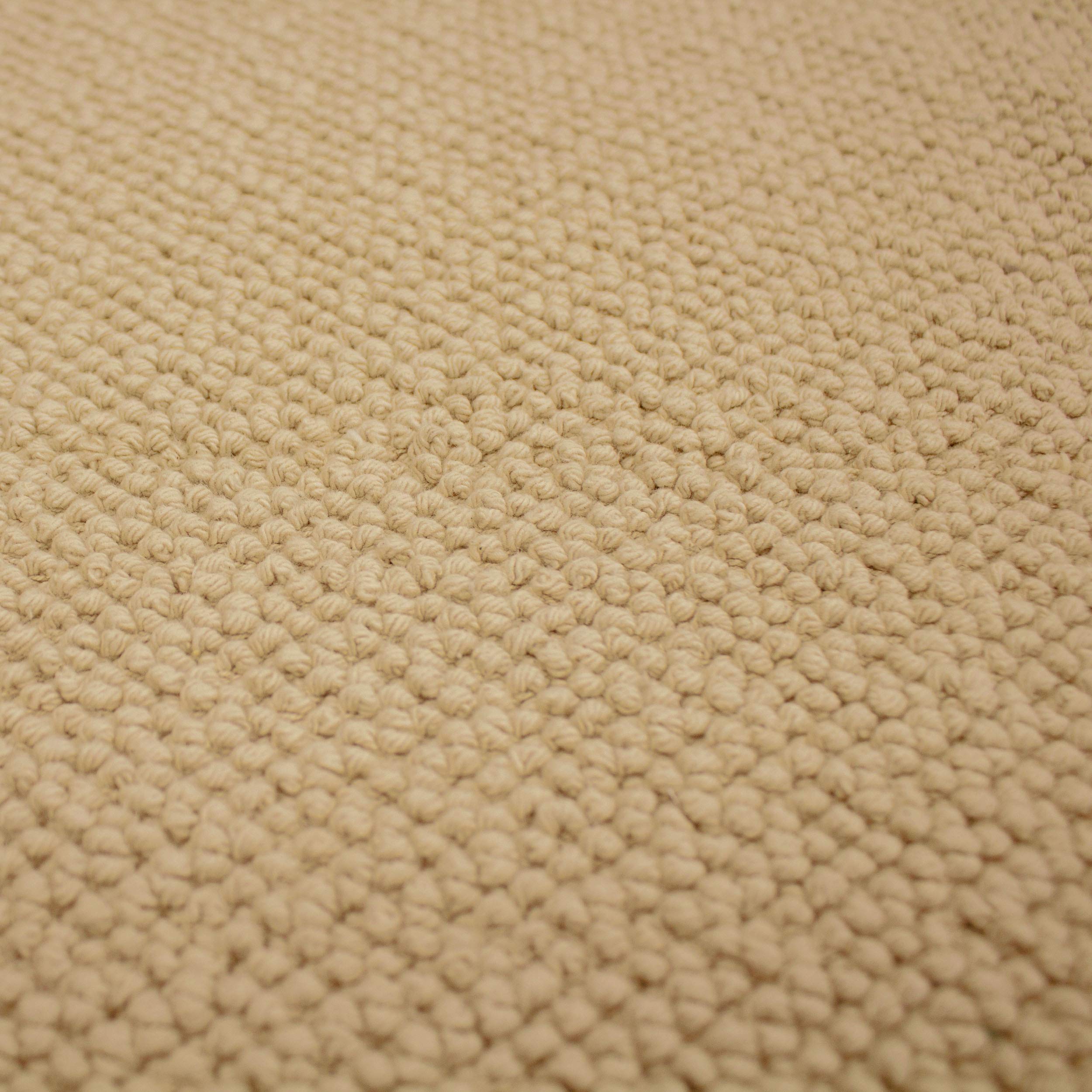 Laura Ashley Reversible Crochet Beaded Bath Rug, Linen, 17"x24"/20"x34"