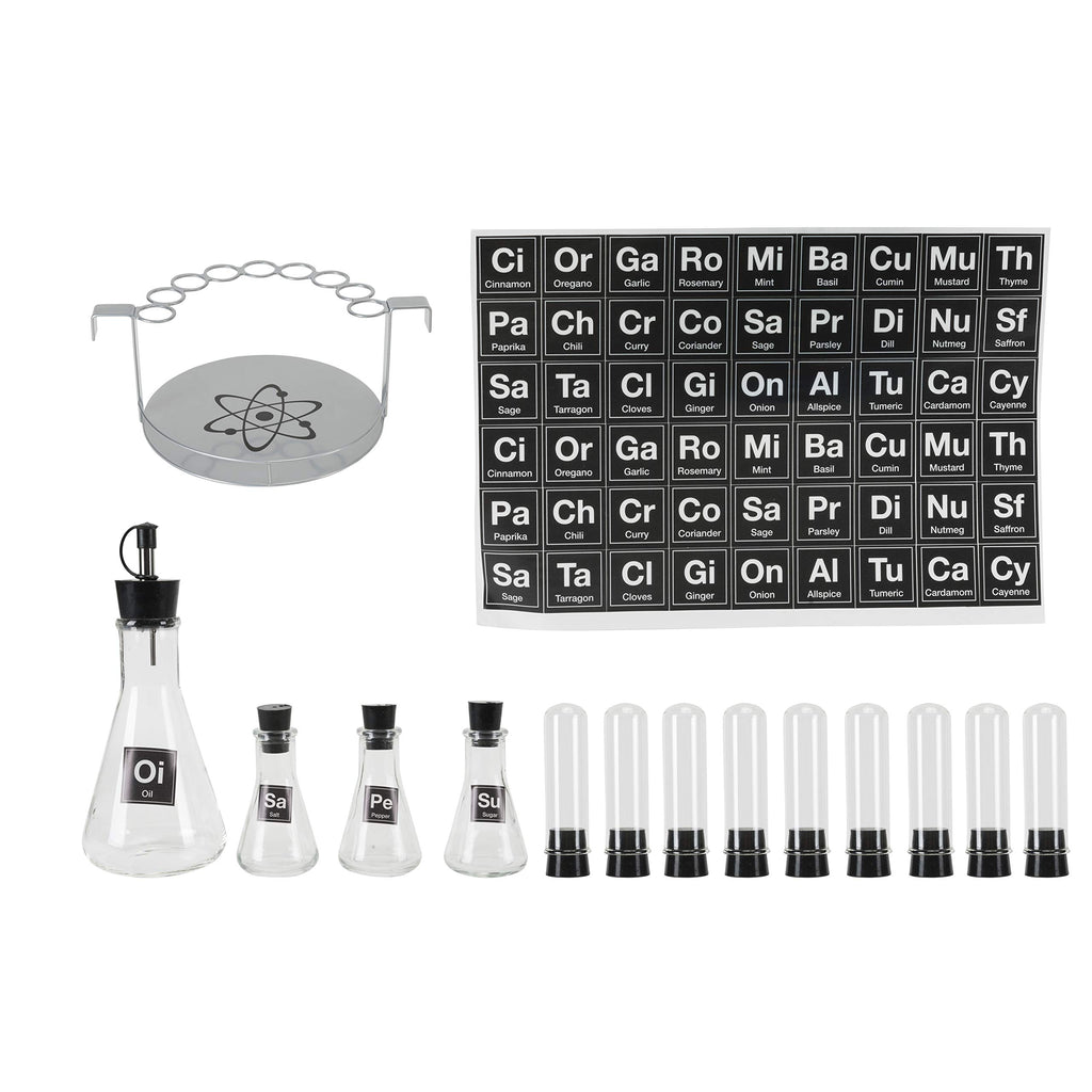 Wink Chemist's Spice Rack, 14 Piece Chemistry Spice Rack Set
