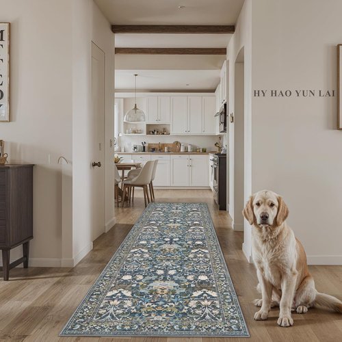 **Regine Switzerland 3x10 Washable Runner Rug - Vintage Soft Non-Slip Indoor Carpet for Entryway & Living Room**