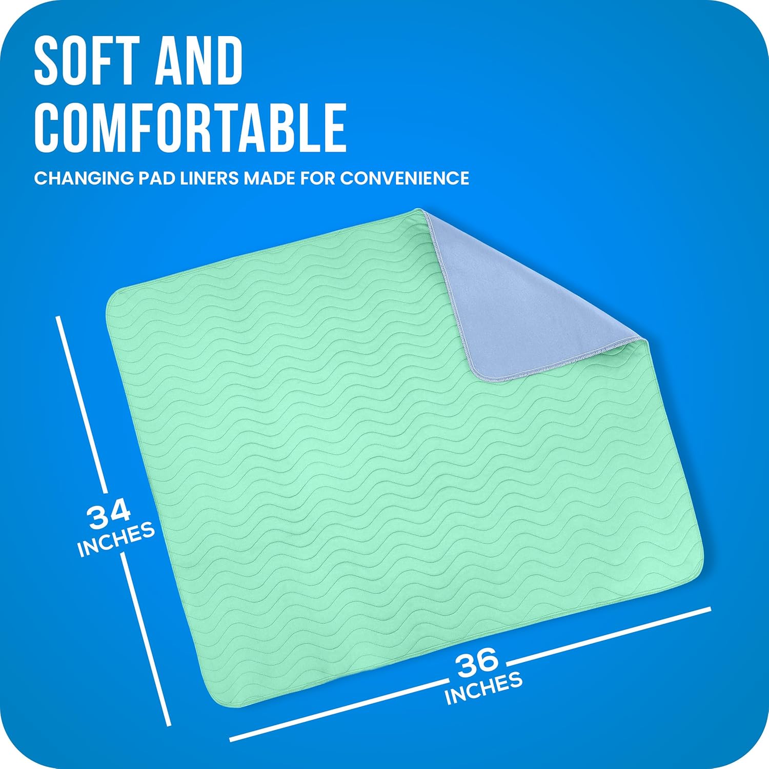 Utopia Bedding Washable Dog Pee Pads - Heavy Absorbency Incontinence Bed Pads | 34" x 36" (Pack of 4) - Waterproof for Pets & Adults