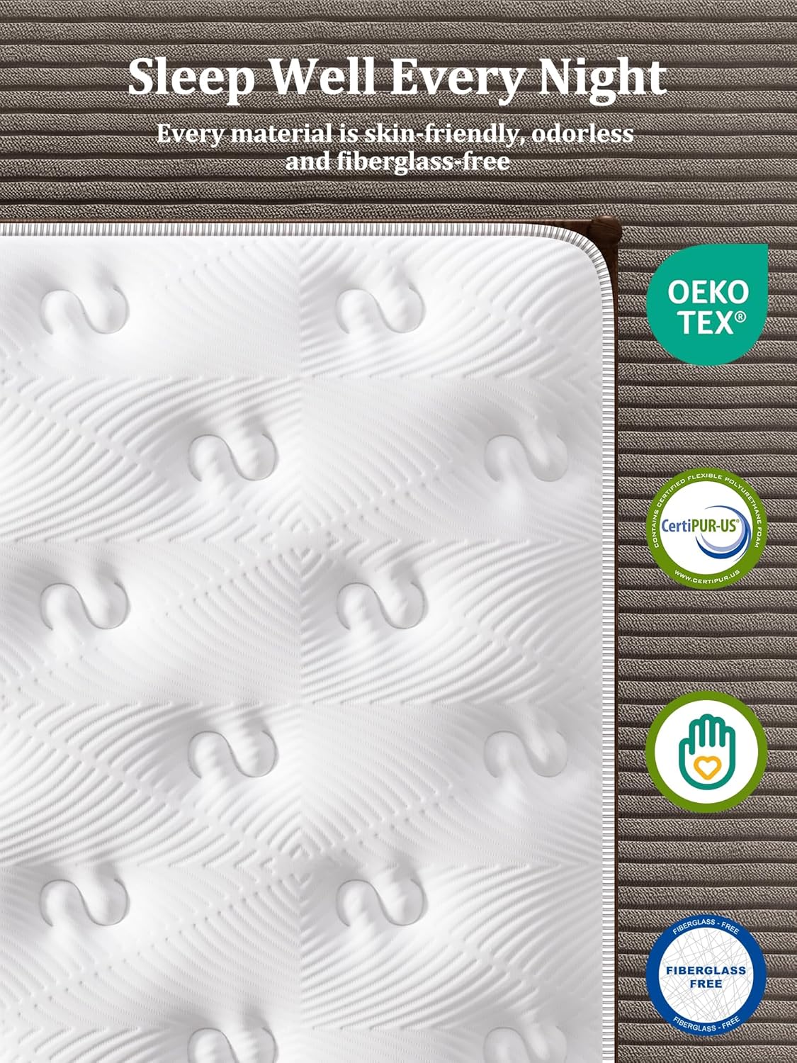 BedStory Queen Mattress - 14 Inch Medium Firm Hybrid Design | Back Pain Relief & Luxury Pocket Springs