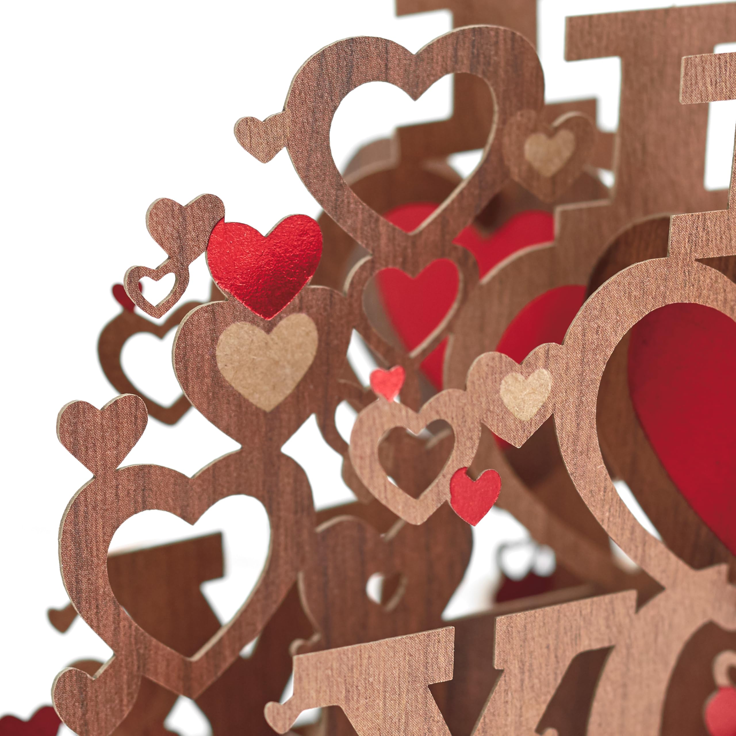 Hallmark 1499VFE1114 Signature Paper Wonder Wood Pop Up Valentines Day Card (All My Heart)