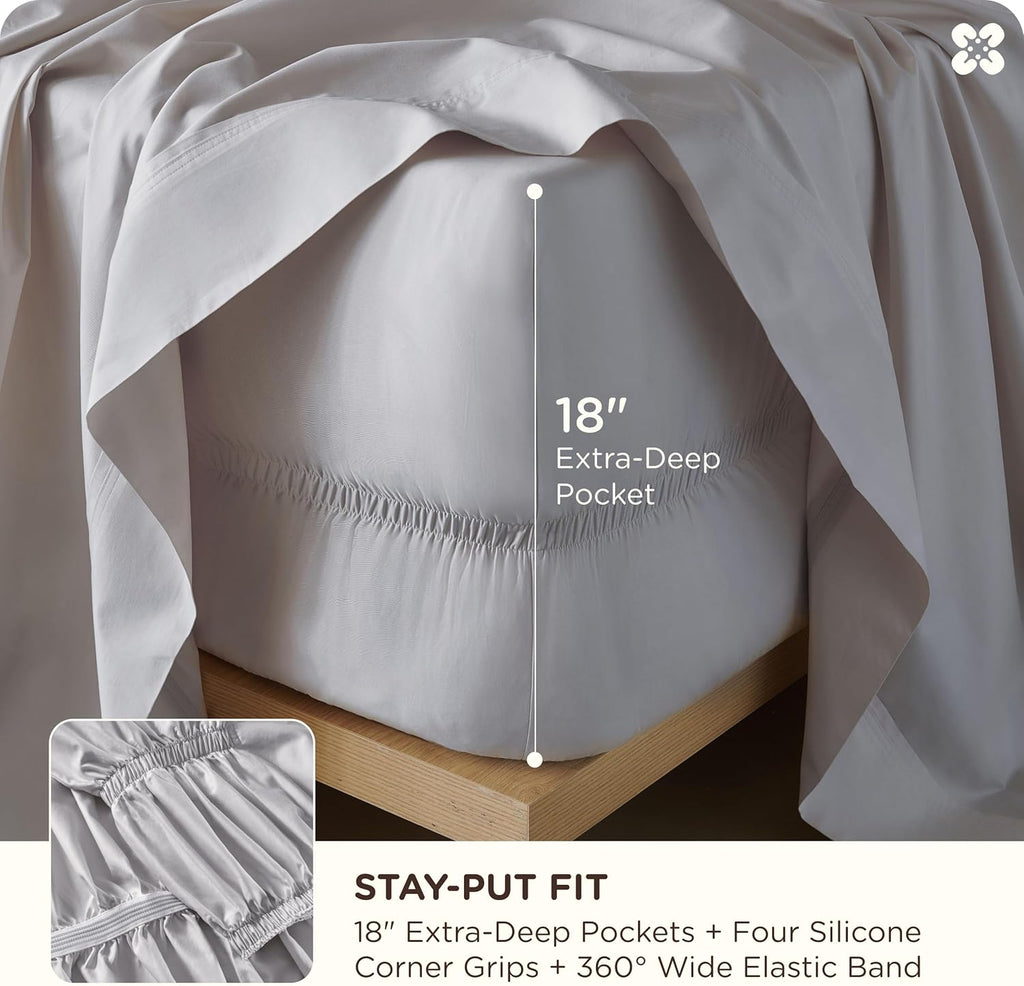 Skiennix Cooling Sheets - Free Rayon Blend Sheets With Purchase | Soft, Breathable Comfort
