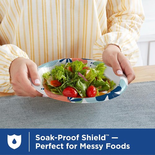 Dixie Medium Paper Plates - 8.5 Inch, 90 Count | Microwave-Safe, Soak-Proof & Cut Resistant