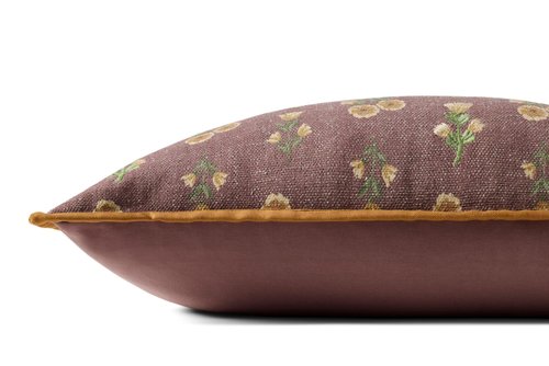 Loloi Chris Loves Julia Posie Collection PCJ0039 Wine/Multi 12'' x 27'' Cover w/Poly Pillow