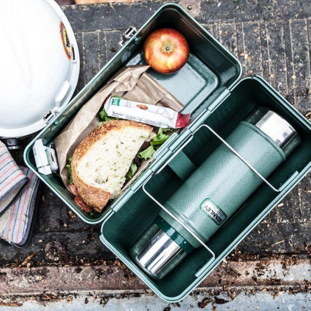 Stanley Classic Lunch Box 10 Qt - Vintage Metal Meal Container with Handle & Latch | Perfect for Food & Drinks