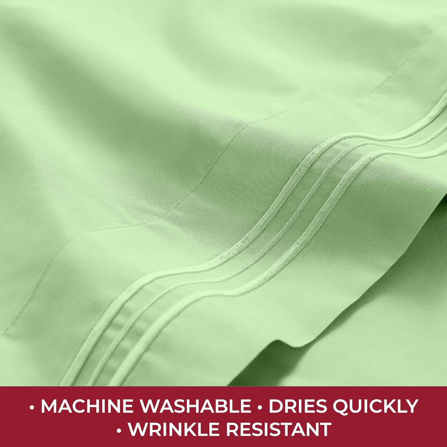 Mellanni RV Short Queen Sheets - Luxury Hotel-Quality Bedding | Extra Soft & Cooling - Deep Pocket, Pistachio