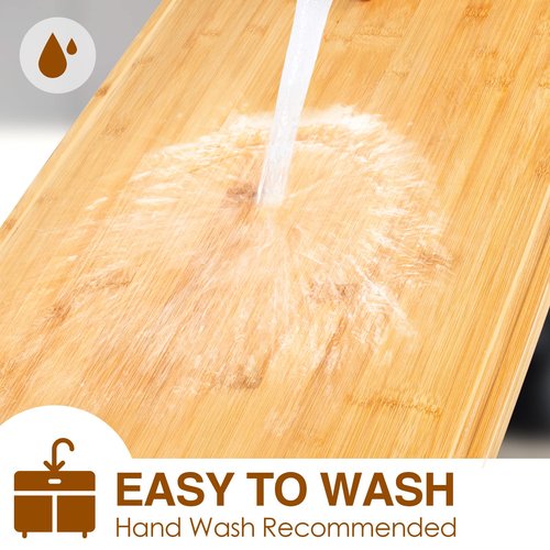 36 x 24 Extra Large Cutting Board, Bamboo Cutting Boards for Kitchen with Juice Groove and Handles Kitchen Chopping Board for Meat Cheese board Heavy Duty Serving Tray, 5XL, Empune