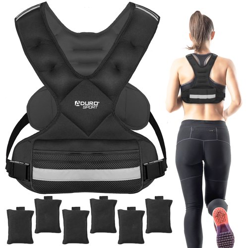 "Aduro Sport Adjustable Weighted Vest Workout Equipment, 11lbs-20lbs Body Weight Vest for Men, Women, Kids"